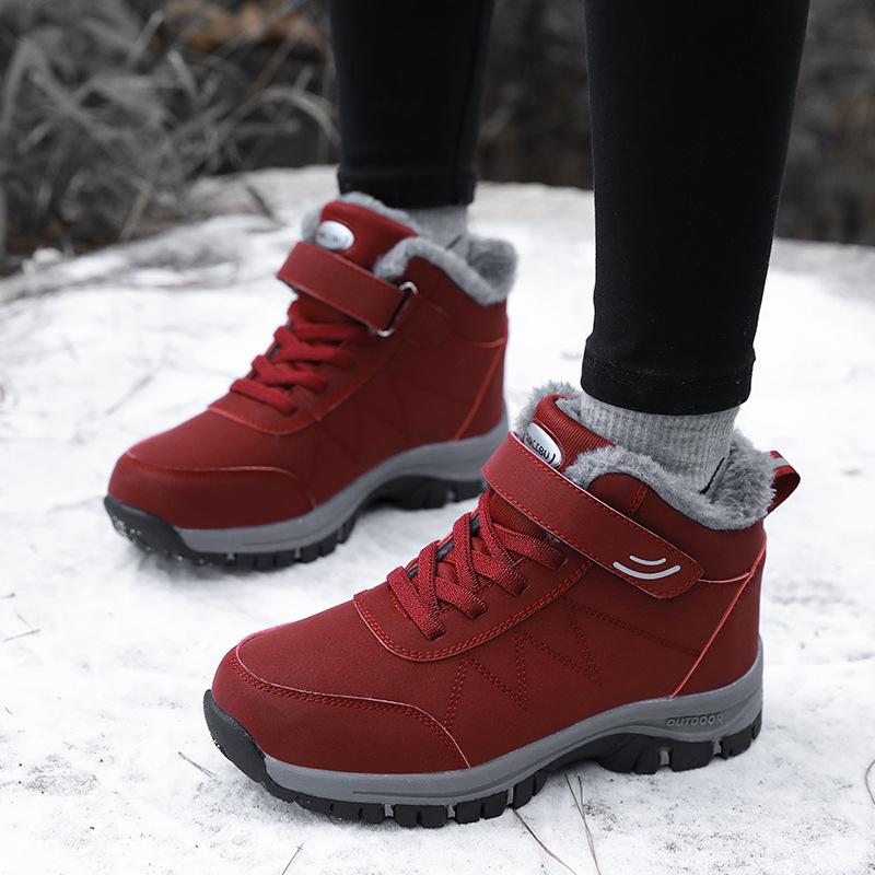 Elderly Shoes, Women's Shoes Winter Velvet Cotton Shoes for Warmth Middle-aged and Elderly Mothers Casual Walking Shoes Thick Snow Boots