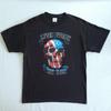 Live Free Or Die Tshirt Unisex L Black Grunge Biker Rock Skull Patriotic Retro Usa