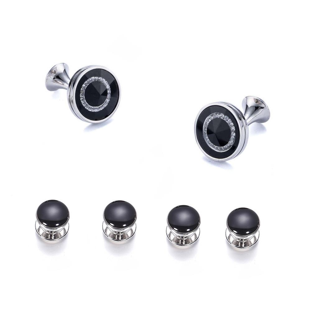 Spot cufflinks, men's French shirt business buttons, tuxedo placket nails cufflink