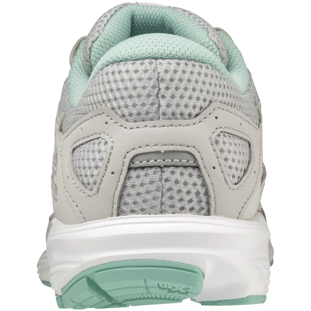 Mizuno Maximizer 25 Running Shoes, Women's, Gray x White x Light Green, Size 22.5 cm, 3E, for Commuting, School, Jogging, and Exercise