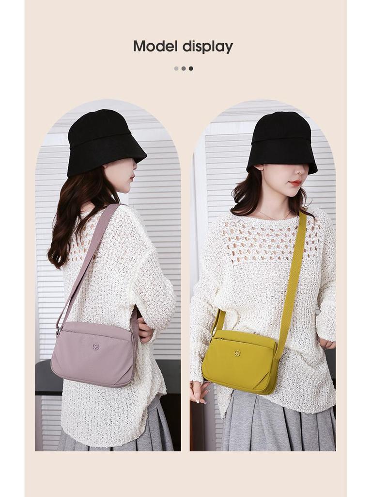 Einfache lässige Umhängetasche im koreanischen Stil - Vielseitige Street-Schultertasche in Unifarbe