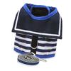 Dog Harness Leash Set with Metal Clasp Cute Small Adjustable Length Pet Chest Back Supplies Blue S