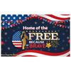 American Flag Design Celebration Banner Decorative Stars Patriotic Banner Silhouette Soldier Lightweight Fabric