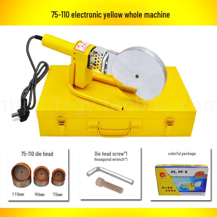 PPR Hot Melt Tool: Electronic Temperature-Controlled Heat Fusion Welder for PB/PE Water Pipes (75-110mm).