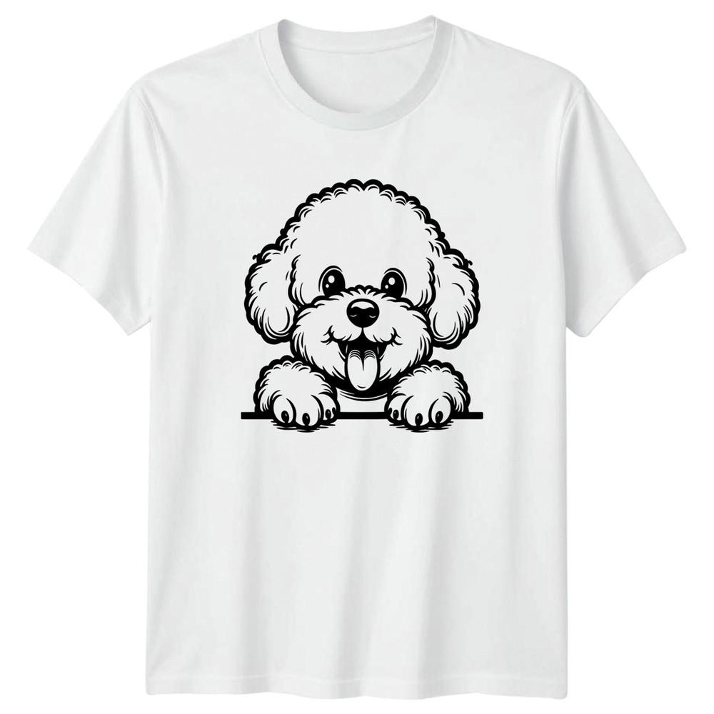 Fluffy Dog Puppy Cartoon Animals Dogs Unisexs TShirt Unisexs Tee Graphic Top S