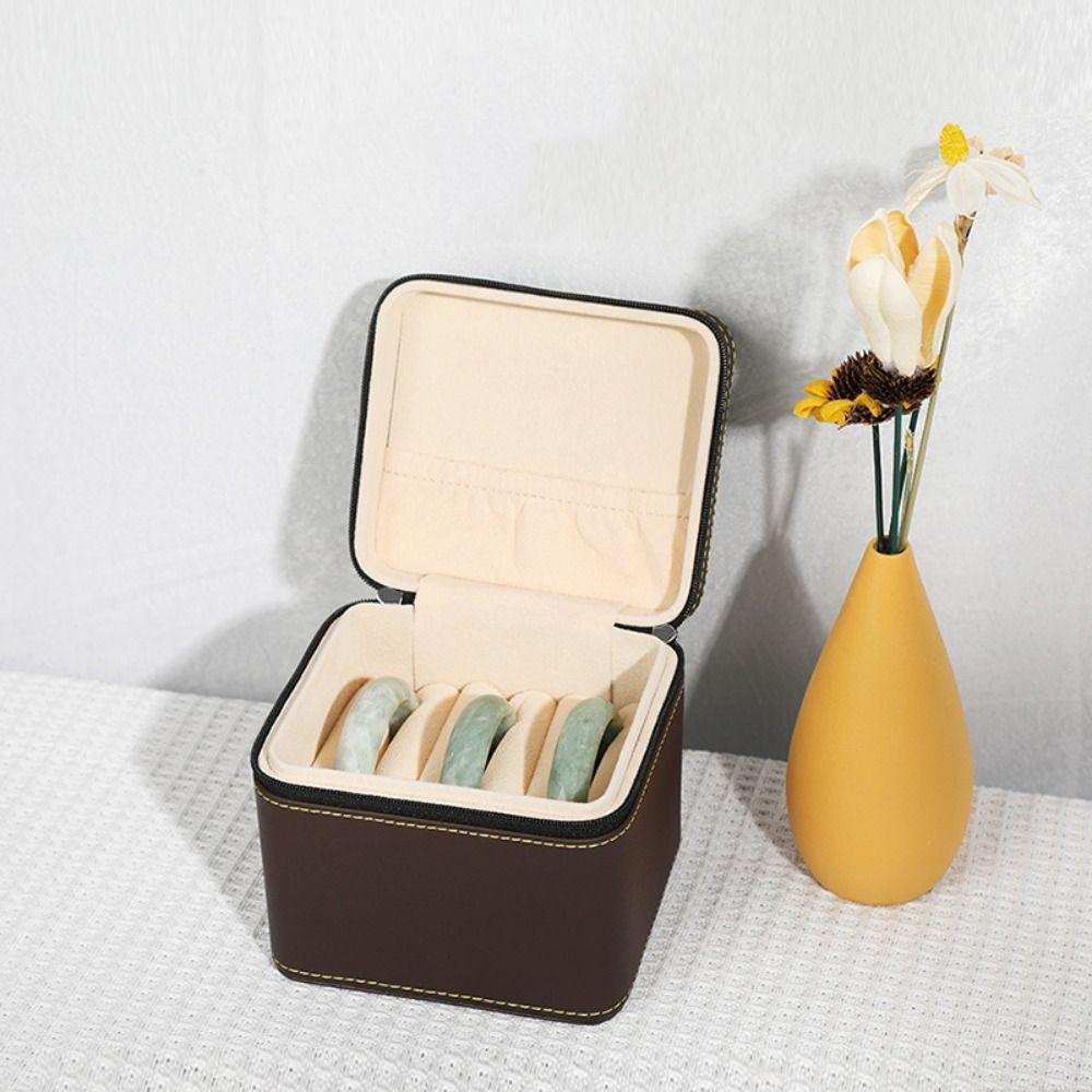 Velvet Inner Bracelet Display Box PU Leather Bracelet Carrying Case  Jewelry Storage