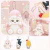 Plush Keychain Soft Stuffed Animal Cartoon Character Hanging Decoration Cute Design with Chain Attachment for Bags Backpacks and Accessories