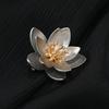 New Chinese design lotus brooch retro literary Chinese style neckline pin exquisite high-end cheongsam accessories women
