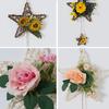 Five Pointed Star Vine Circle Wall Decoration Simulation Flower Pendant Decoration Creative Bedroom Living Room decor Aesthetic
