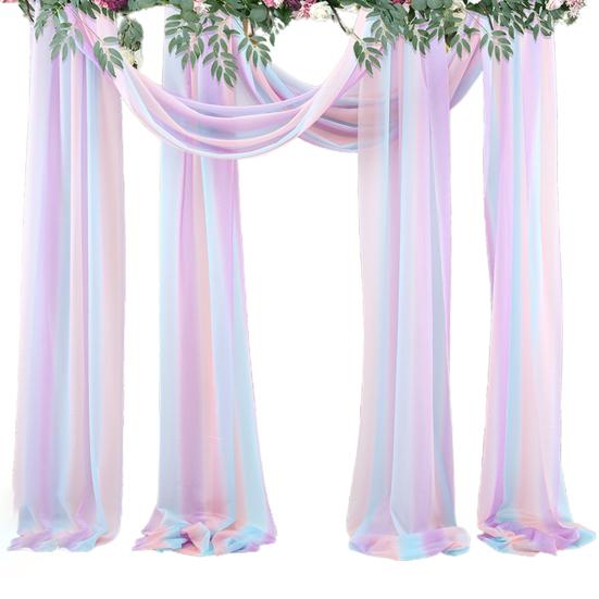 Backdrop Tulle Durable Easy To Hang Vibrant Color Graceful Wedding Drapery Arch Draping Swag Supply