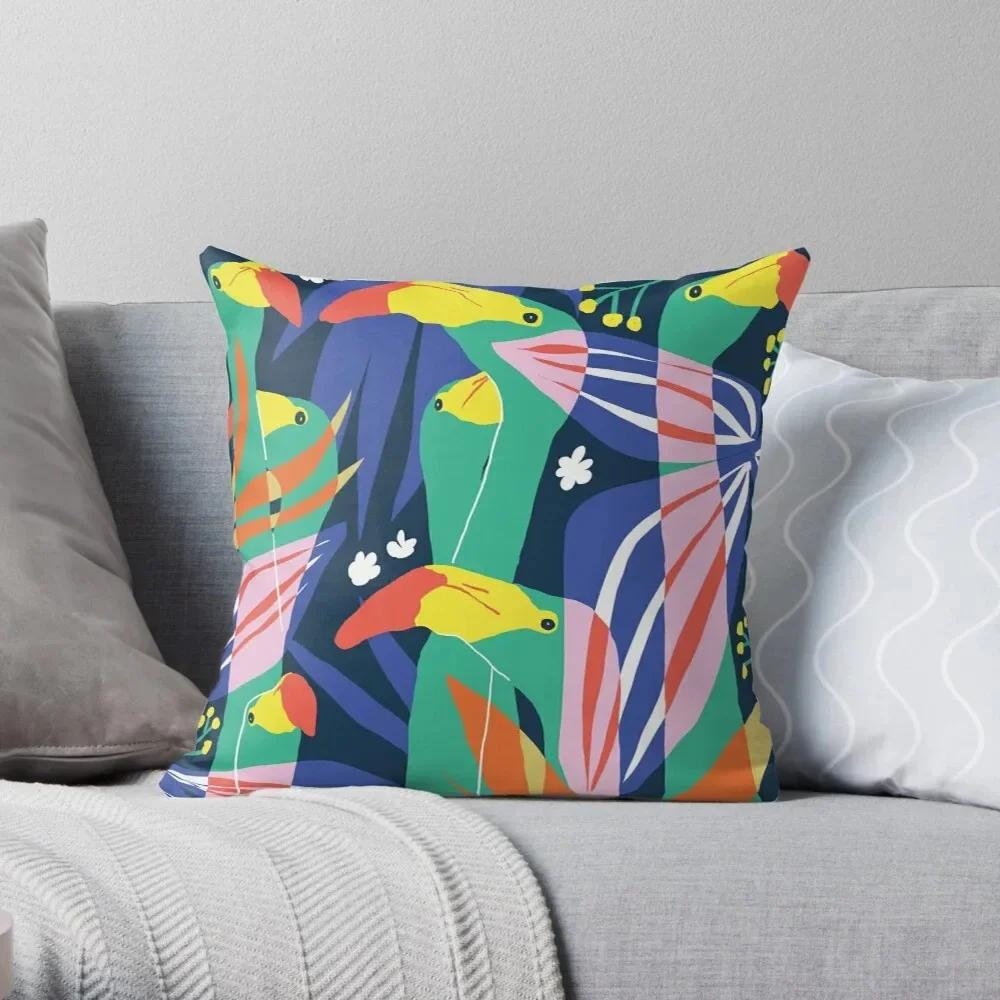 Office Decoration Cushion Cover Cartoon Character Style Life Scene Print Decoration Home Pillow Cover Square