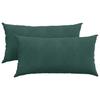 Sofa Cushions 2 Pieces Dark Green 80 X 40 Cm Cord Fabric