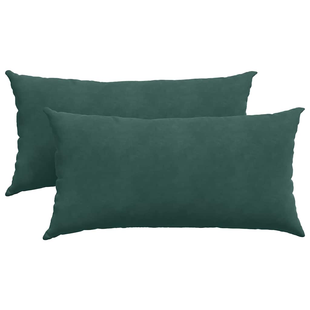 Sofa Cushions 2 Pieces Dark Green 80 x 40 cm Cord Fabric
