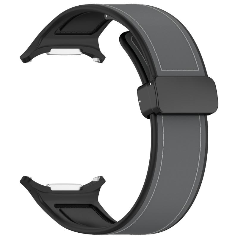 Magnetic Closure Silicone Leather Straps Bracelets For 47mm Smartwatch Adjustable Fitness Outdoor Business Compatible
