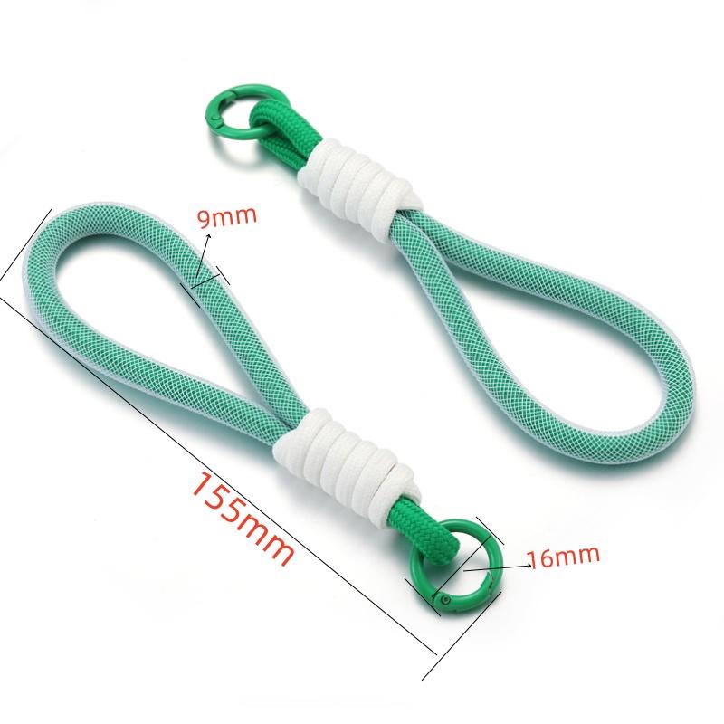 10 colors Mesh Lanyard Fluorescent Braid Rope Phone Case Hanging Cord Keychain Bag Pendant DIY Keychain V1002
