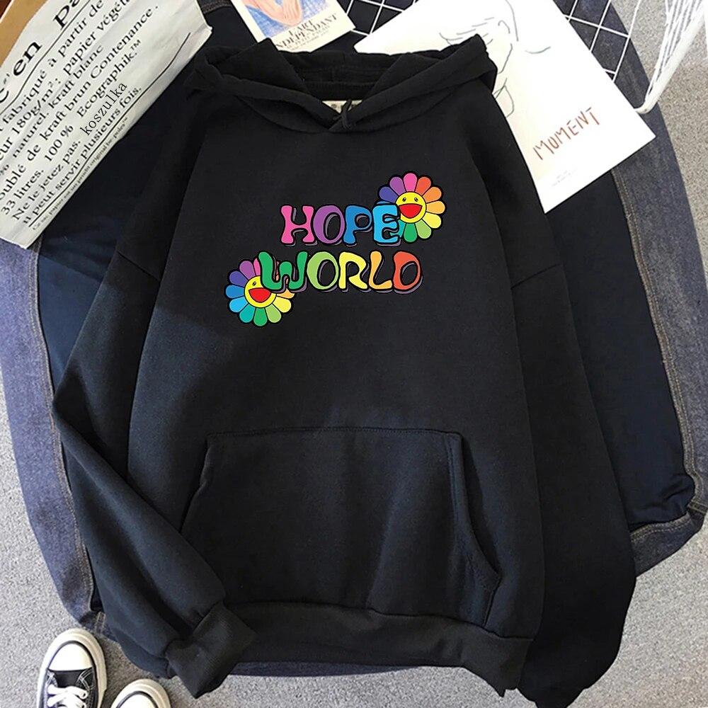 Korean Style Agust D Hoodies Hope World Clothes Spring/Autumn Tops Women/men Sweatshirt Vintage Harajuku Hoodie Kawaii Sudaderas Unisex