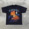 T-shirt Graphique Vintage Chameau Hommes Femmes 100% Coton Manches Courtes T-shirt Quotidien