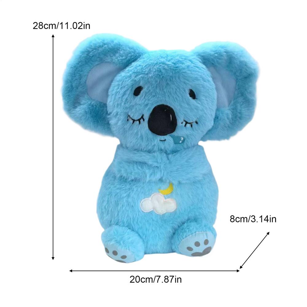 Atmender Koala Bär Baby Beruhigendes Plüschtier Baby Kinder Beruhigende Musik Schlafgeräusch und Licht Tierpuppe Geburtstagsgeschenke