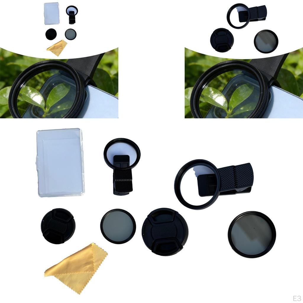 52mm Clip CPL Phone Camera Filter Kit Portable Circular Polarizer Style A