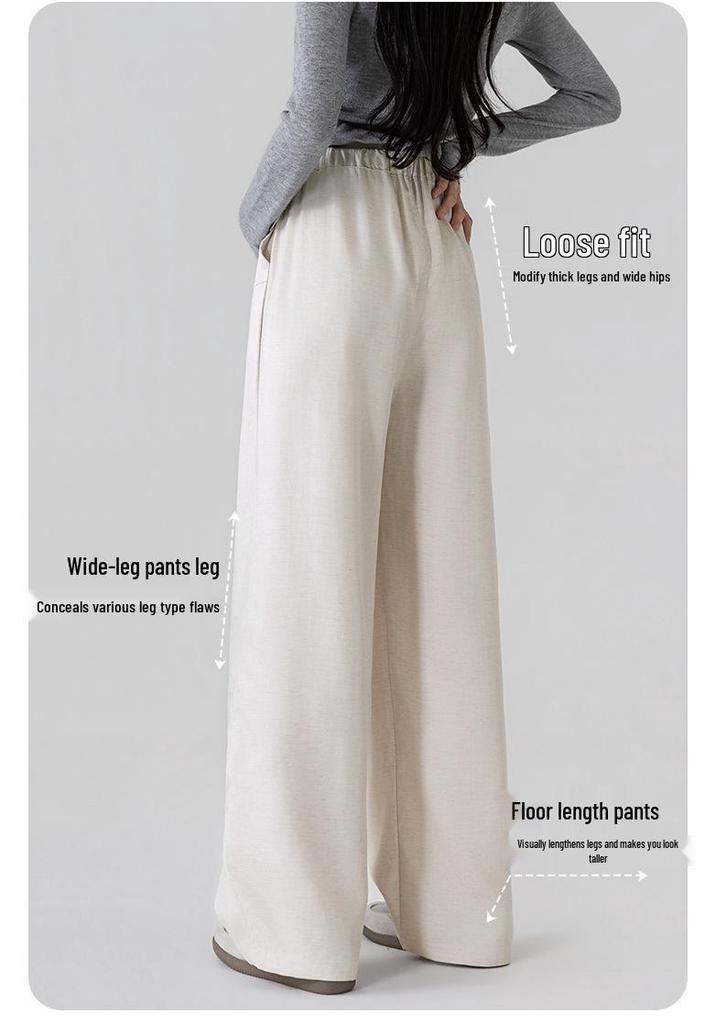 Real Shot Maternity Lyocell Tencel Linen Drawstring Straight Wide-Leg Pants – Non-Supportive, Comfortable Fit