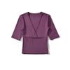 Elegante Camiseta Cruzada en V con Ceñido a la Cintura para Mujer - Capa Base de Manga Corta para Verano