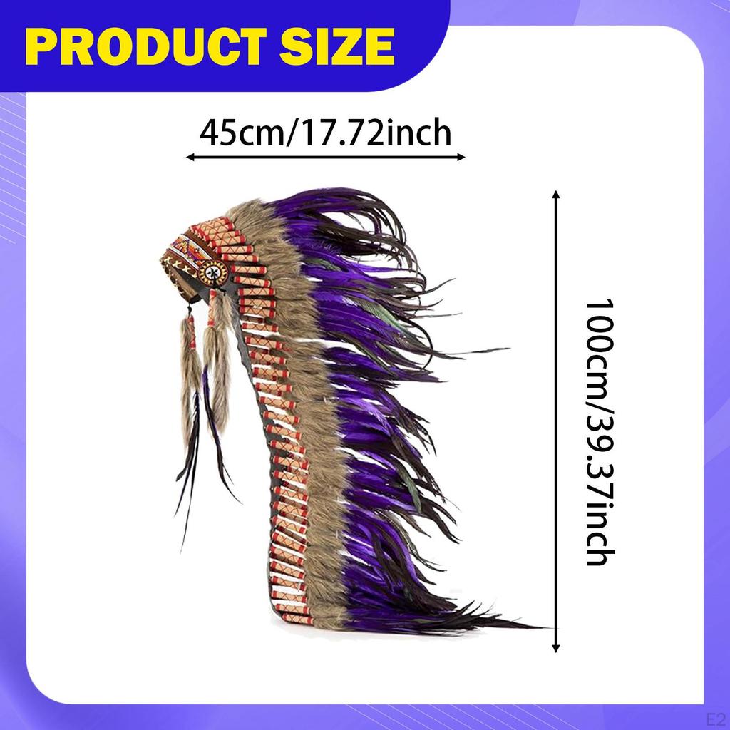 Indian Headwear Photo Props Headdress for Carnival Party Festival