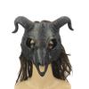 Cosplay Goat Skull Face Guard Ultralight Breathable Realistic Looking Halloween Decor Masquerade Party Prop