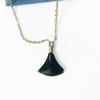 Trendy Dopamine Fan-Shaped Titanium Steel Necklace – Non-Fading, High-End Women's Gift