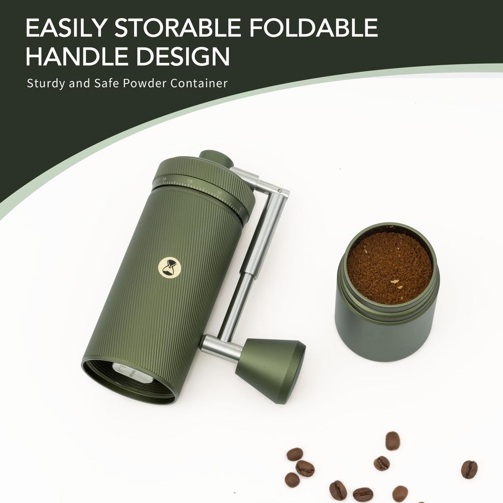 TIMEMORE Chestnut S3 Hand Grind Kaffeemühle, Time More Kaffeemühle, manuell, Trichterkapazität 30 g, komplett aus Metall, externer Zifferblatttyp, ausgestattet mit S2C 890 Mörser