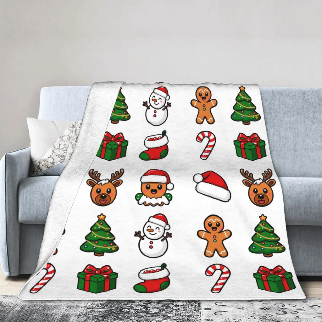 Świąteczny Koc z Flaneli ze Świętym Mikołajem Super Ciepły Zimowy Koc Rzutowy dla Dzieci Dorosłych Pokoju Dziennego Pokrowiec na Kanapę Łóżko