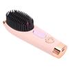 Cordless Straightening Brush 3 Temperature Settings 3000mAh Battery Portable Hair Straightener Brush Pink