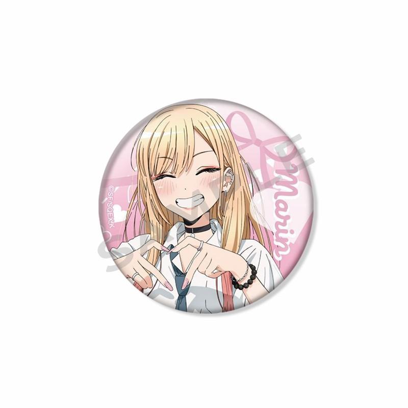 My Dress-Up Darling Anime Brooch Pin Kawaii Cartoon Figure Marin Kitagawa Badge Bag Hat Accessories Animation Peripheral Gifts