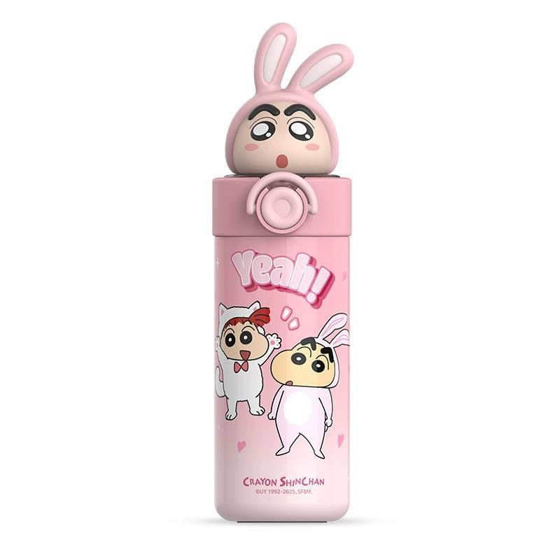 Crayon Shinchan Kids Insulated Travel Mug With Straw Lock For School And Outdoor Use