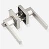 Contemporary Square/Round Privacy Lever Door Handle Easy to Open Locking Lever for Bedroom or Bathroom Heavy Duty
