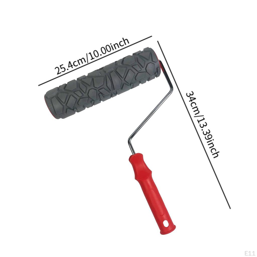 Rolă de vopsea de 10 inch, decorare pentru vopsire, gofrare, textură din cauciuc, multifuncțională