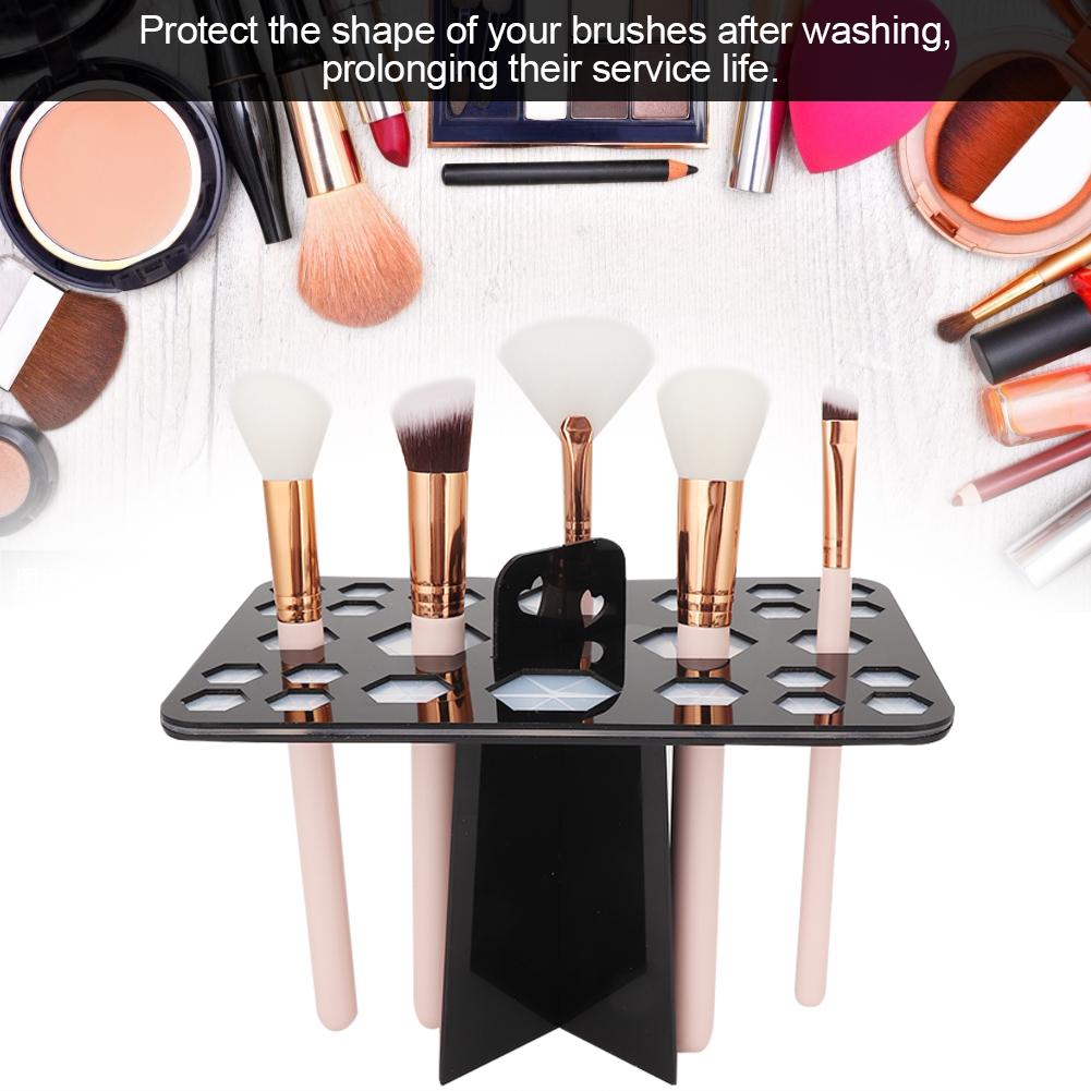 Schwarzer 26-Loch Make-up Pinsel Lufttrocknungs-Pinselhalter Kosmetikpinsel Trockenständer
