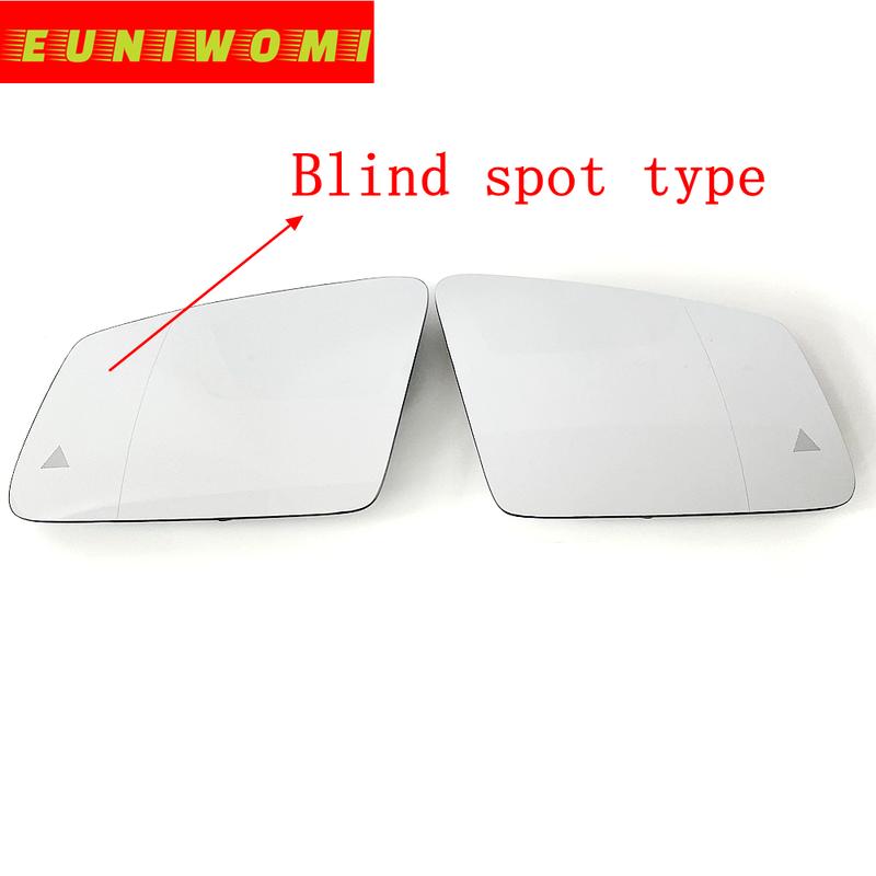 Wide Angle  Heated Mirror Glass With Blind Spot Warning for Mercedes-Benz W176 W246 W204 W117 W218  W212  W207 W221 X204 X156