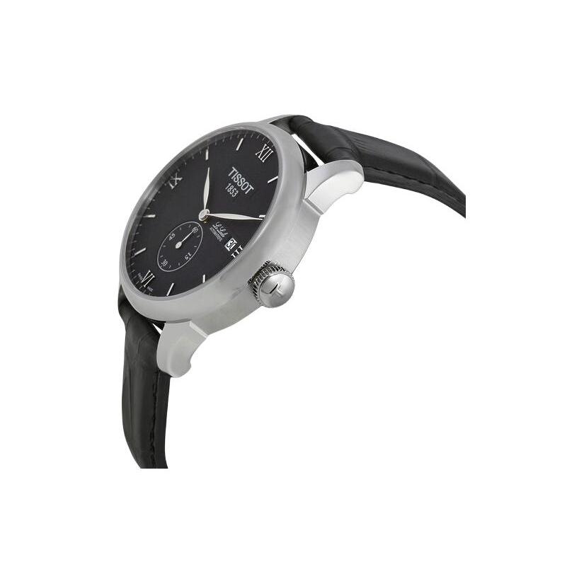 Tissot Relojes Mecánicos Automáticos para Hombre Reloj 39.3mm Esfera Negra Caja de Acero Inoxidable Correa de Cuero T006.428.16.058.01