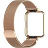 Milanese Bracelet Strap with Case for Xiaomi Redmi Watch 2 Lite, Rose Gold