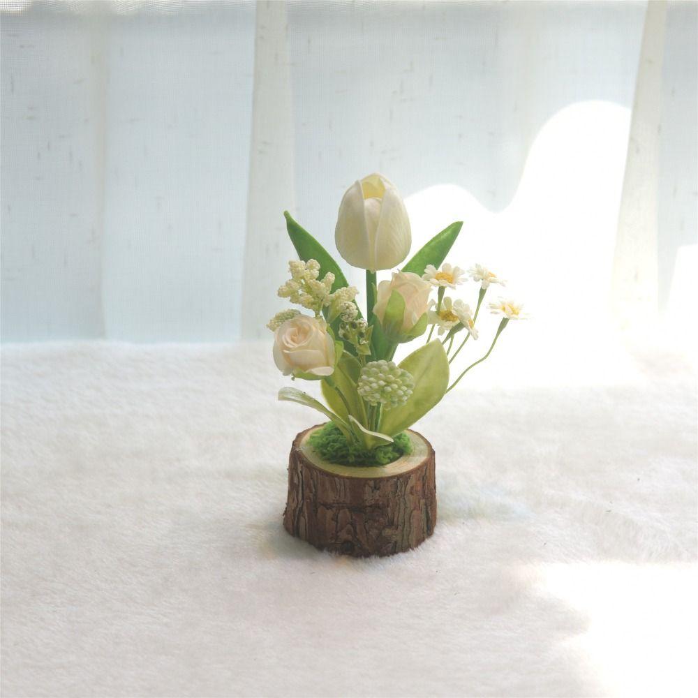 Fake Flowers Artificial Tulip Potted Green Plants Simulation Flower  Valentine's Day