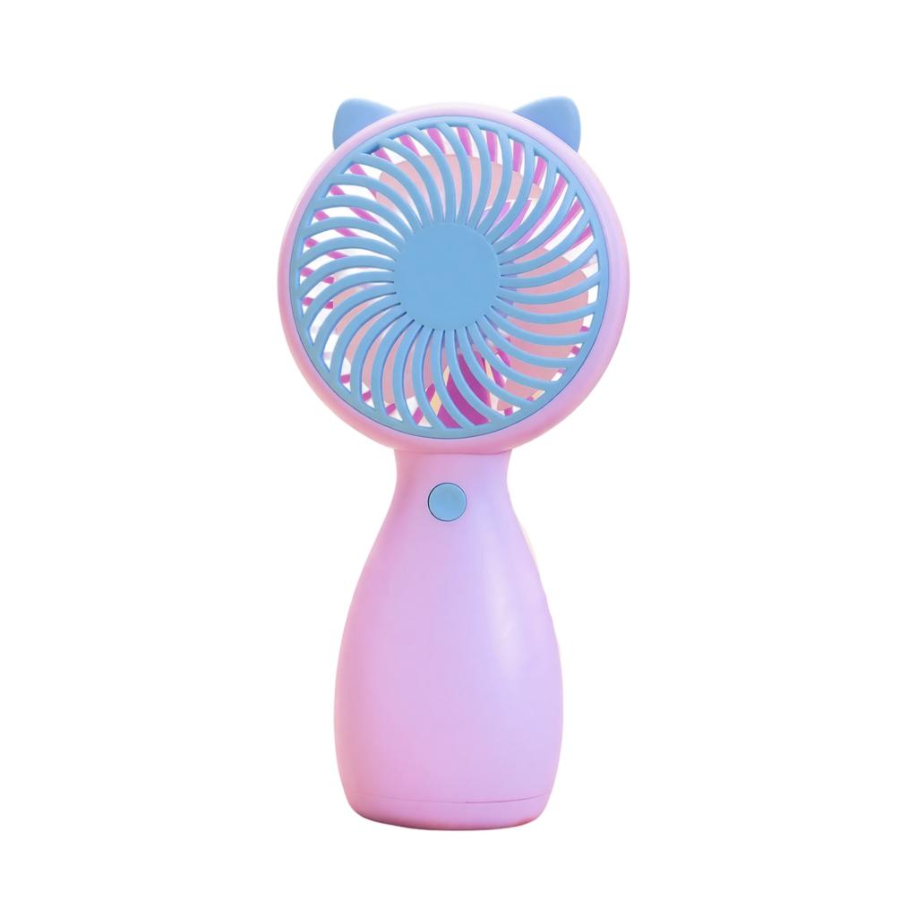 Portable Mini Handheld Fan with Three Speed Settings Rechargeable Battery Operated Compact Design for Personal Use Indoor and Outdoor