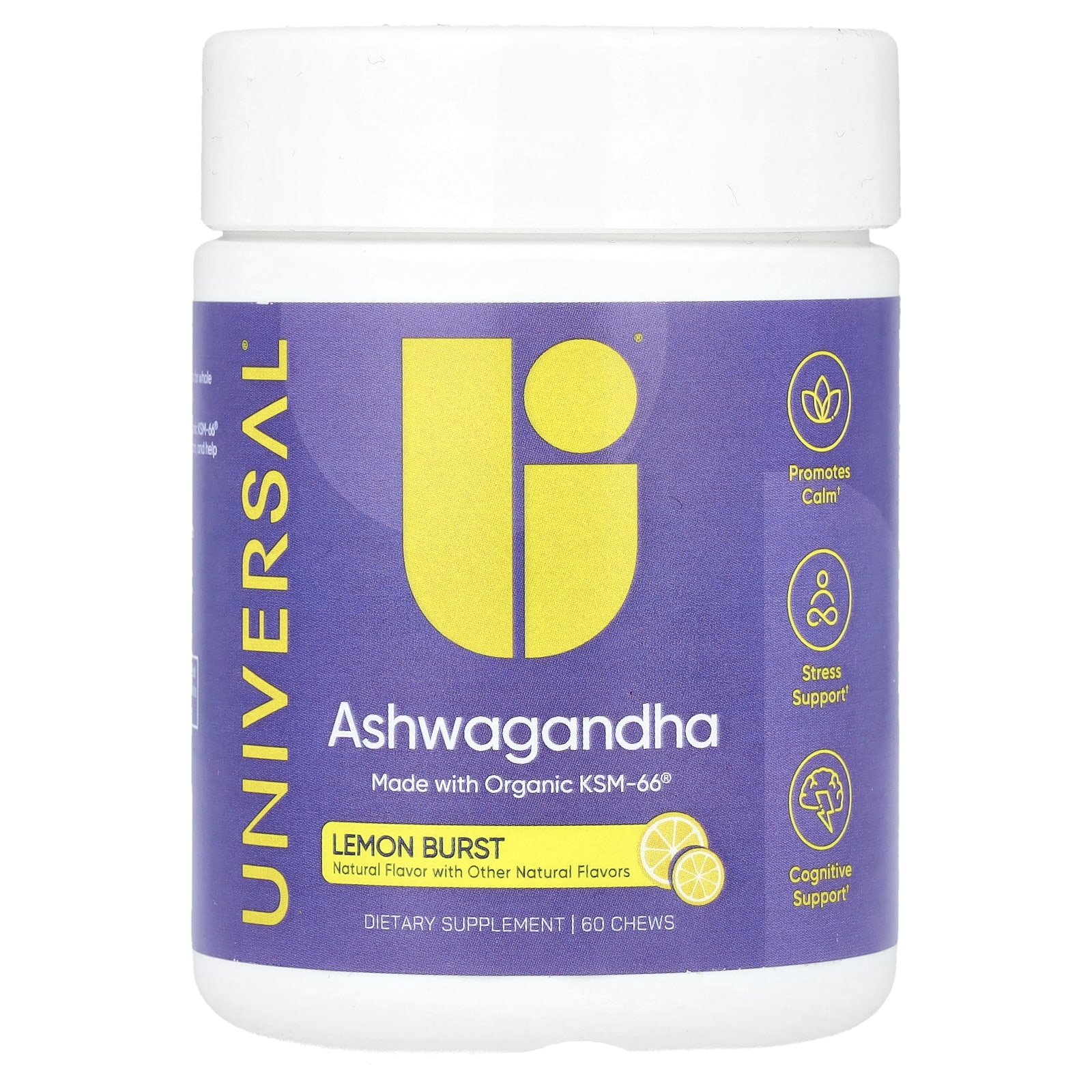 

Universal U, Ashwagandha, Lemon Burst, 60 жув