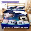 Wallace & Gromit Bedding Quilt Set Quilt Cover Pillowcase Home Decoration Birthday Gift (1 * duvet cover + 2 * pillowcase, without core)