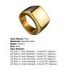 Mode Männer Edelstahl Plain Square Hochzeit Finger Ring Band Punk Schmuck