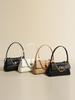 Women's Cowhide Crossbody Bag with Chain Small Design High-End Handbag for Office Workers Single Shoulder Fashi Accessory