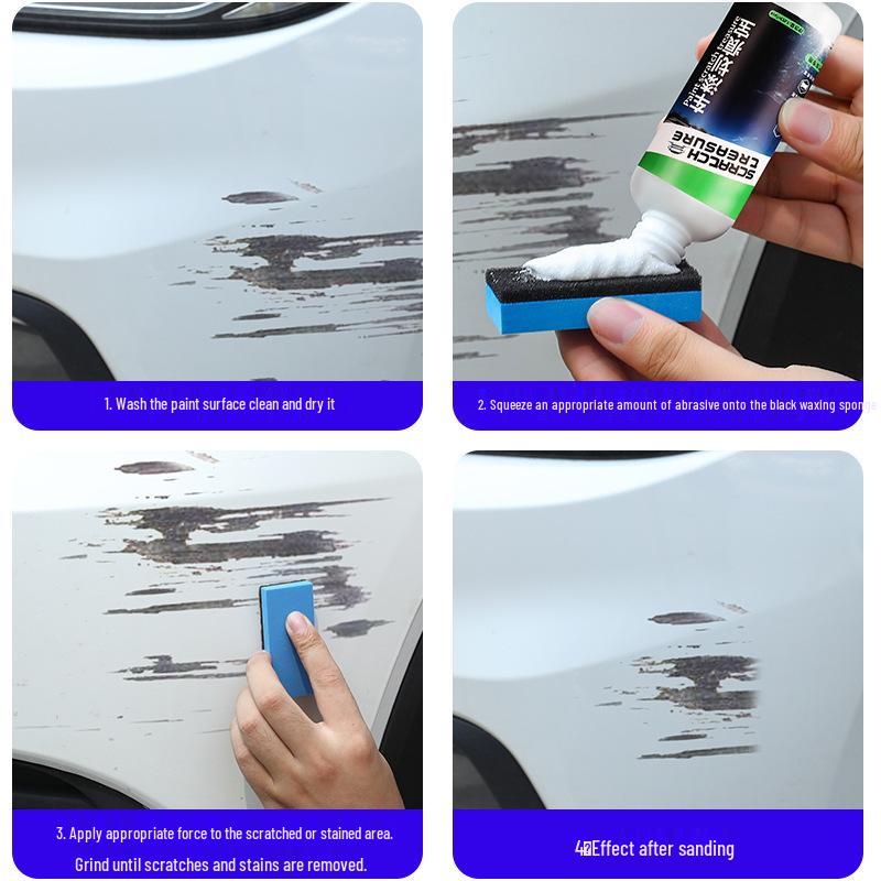 Universal Car Scratch Repair Cream for Paint Surfaces - Removes Scratches and Scuffs On Black and White Cars