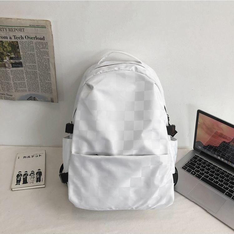 

Школьный рюкзак для ученика средней школы, модный, крутой, большой вместимости, для ученика средней школы, старшеклассника, корейская версия, модный повседневный рюкзак белый