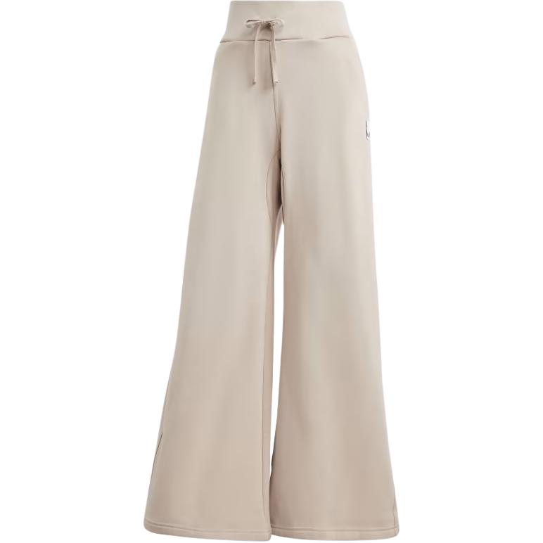 Adidas Comfortable High-Waisted Wide-Leg Lounge Pants Women Pants Beige HZ4387 L