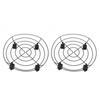2pcs Rolling Stand Base 36cm High Load Bearing Capacity with Brakes Iron Plant Pot Movers for Foot