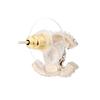 CHANEL double C rhinestone gold pearl earrings for women